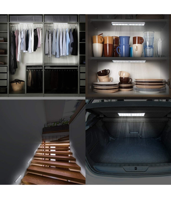 Trade Shop - Lampada Da Parete A Induzione 10led Con Sensore Di Movimento Per Armadi Q-led100 -