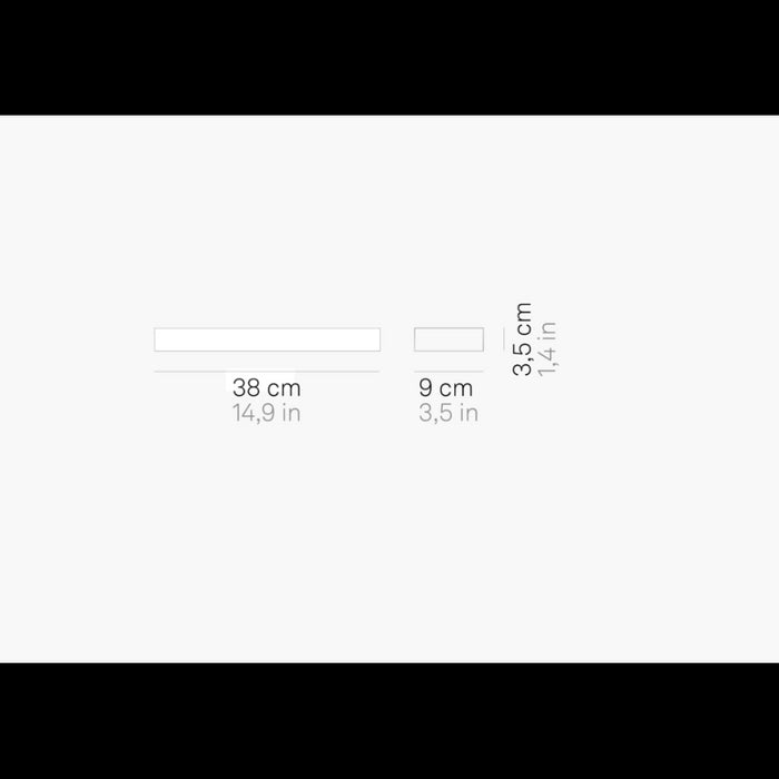 Lampada da parete a led Stripe 14w 1574lm 38cm 3000K bianca