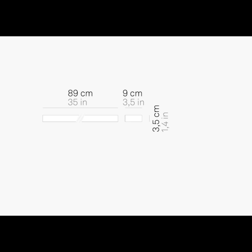 Lampada da parete a led Stripe 28w 3444lm 89cm 3000K bianca