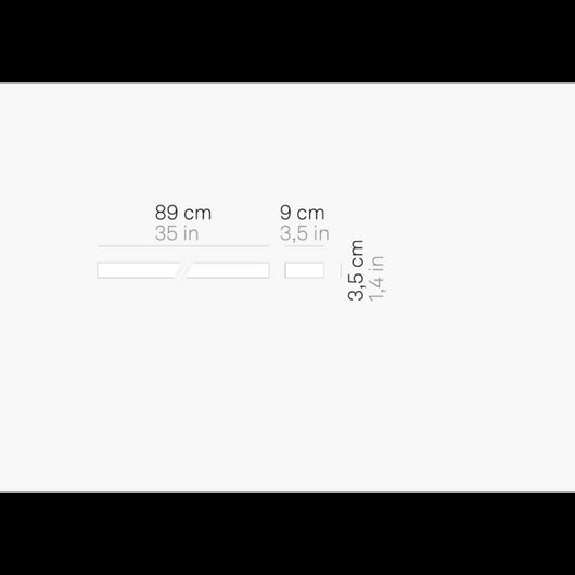 Lampada da parete a led Stripe 28w 3444lm 89cm 3000K bianca