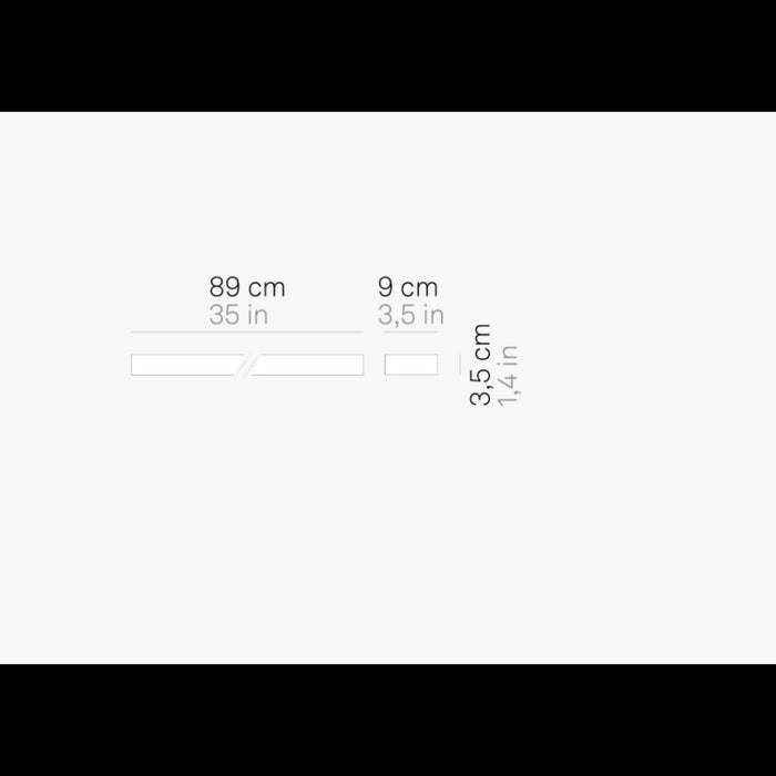 Lampada da parete a led Stripe 28w 3444lm 89cm 3000K bianca