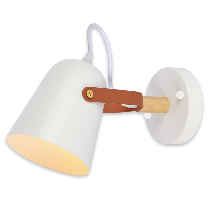 LÚZETE - LAMPADA DA PARETE BIANCO/MARRONE EGIL