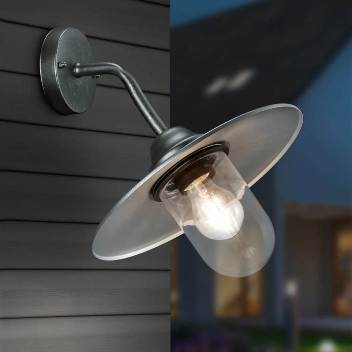 LÚZETE - LAMPADA DA PARETE ESTERNA E27 IP44 ZINC TULSI