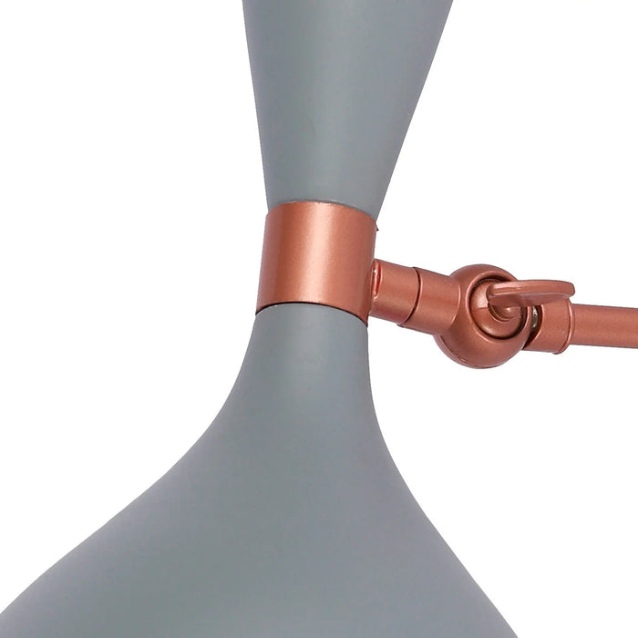 LÚZETE - LAMPADA DA PARETE GRIGIO/ORO ROSA ATZIRI