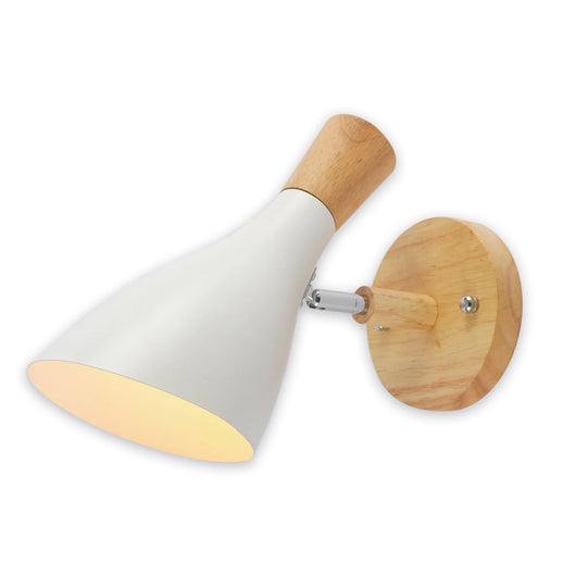 LÚZETE - LAMPADA DA PARETE LEGNO/BIANCO HERDIS