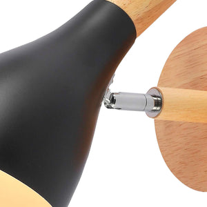 LÚZETE - LAMPADA DA PARETE LEGNO/NERO HERDIS