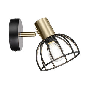 LÚZETE - LAMPADA DA PARETE NERO OPACO GABRIELLE