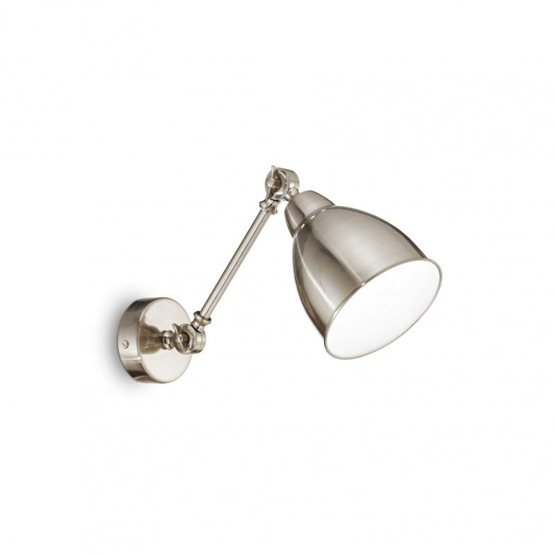 Lampada Da Parete Newton Ap1 Nickel Ideal-Lux