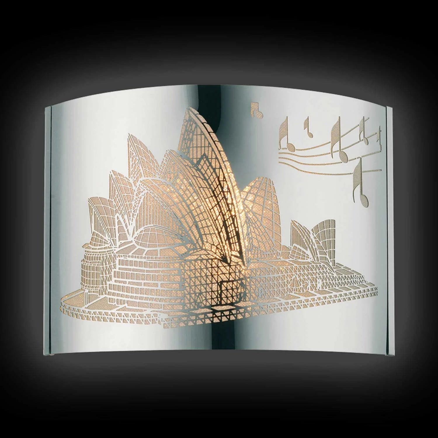 LÚZETE - LAMPADA DA PARETE OPERA IN ACCIAIO CROMATO