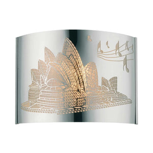 LÚZETE - LAMPADA DA PARETE OPERA IN ACCIAIO CROMATO