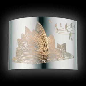 LÚZETE - LAMPADA DA PARETE OPERA IN ACCIAIO CROMATO