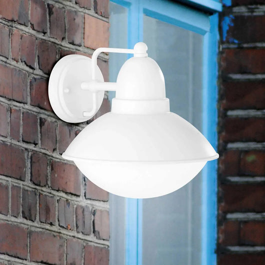 LÚZETE - LAMPADA DA PARETE PER ESTERNI PÓLUX ALLUMINIO BIANCO