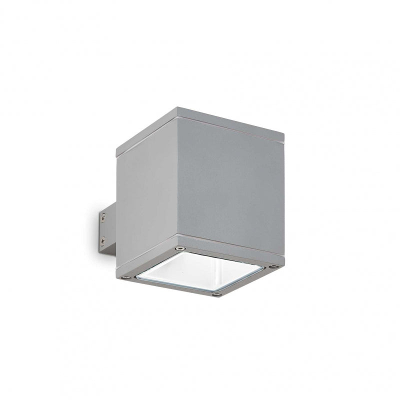 Lampada Da Parete Snif Ap1 Square Grigio Ideal-Lux
