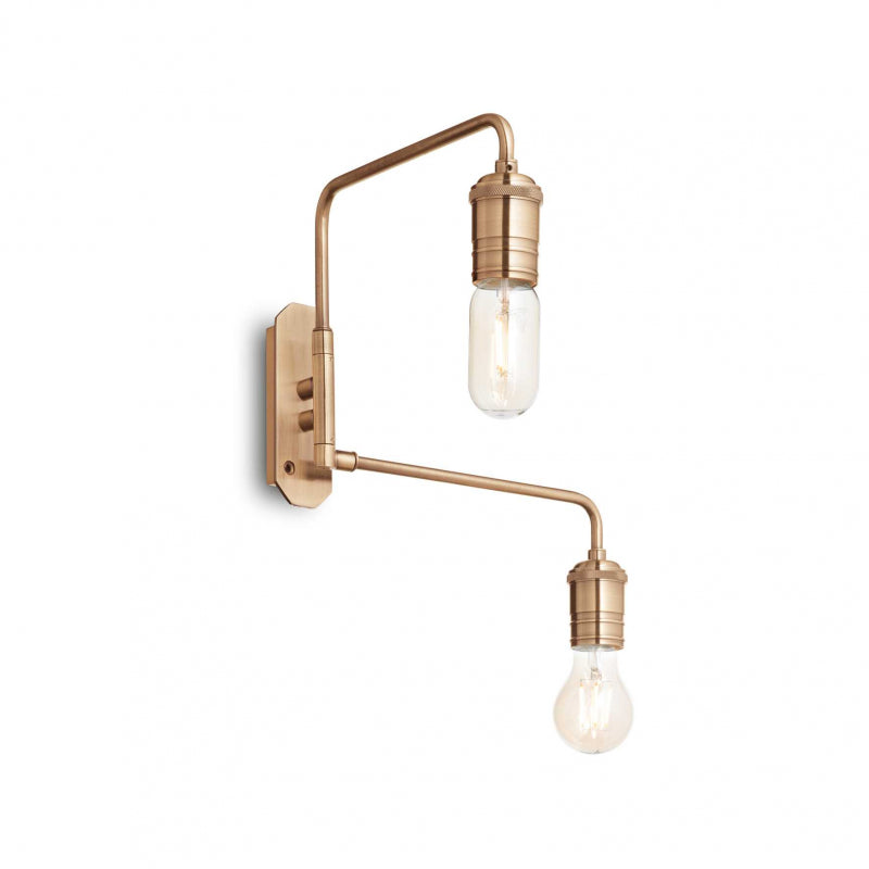 Lampada Da Parete Triumph Ap2 Ottone Ideal-Lux