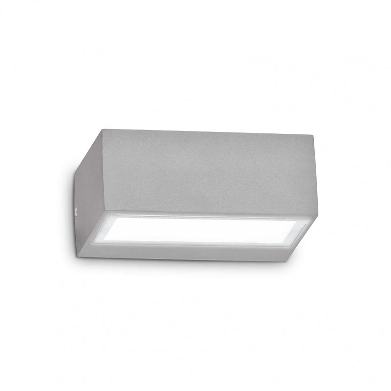 Lampada Da Parete Twin Ap1 Grigio Ideal-Lux