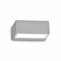 Lampada Da Parete Twin Ap1 Grigio Ideal-Lux