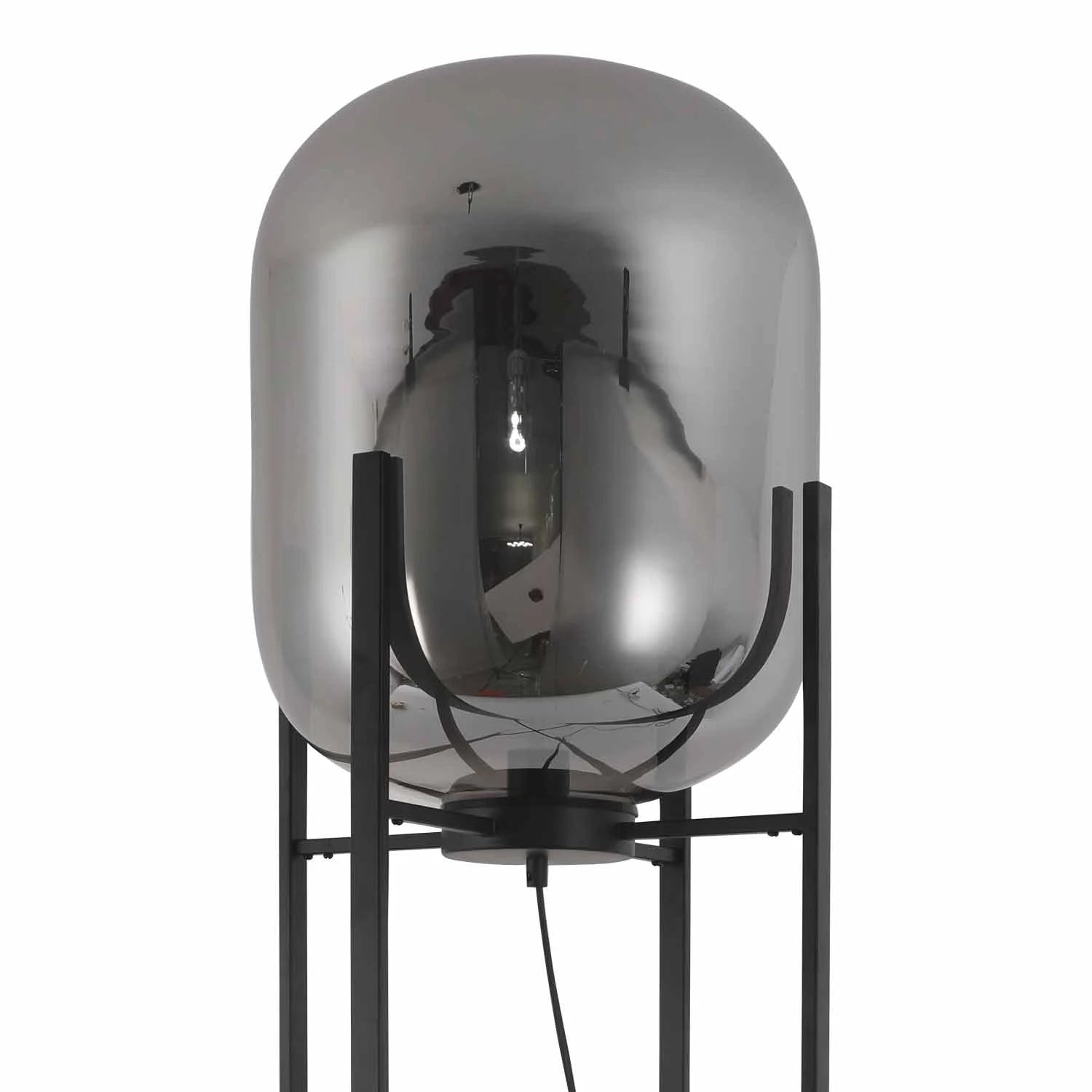 LÚZETE - LAMPADA DA PIEDI NERA/FUMÉ CORDELIA