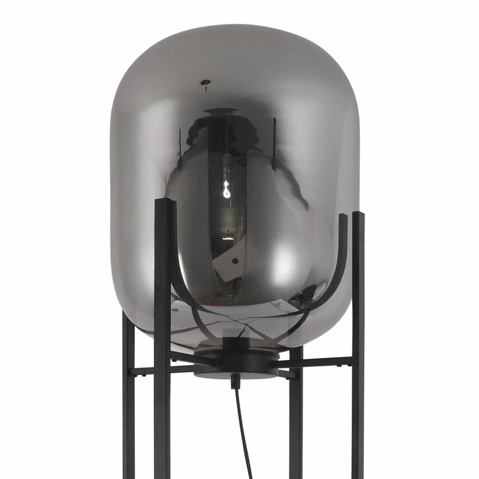 LÚZETE - LAMPADA DA PIEDI NERA/FUMÉ CORDELIA