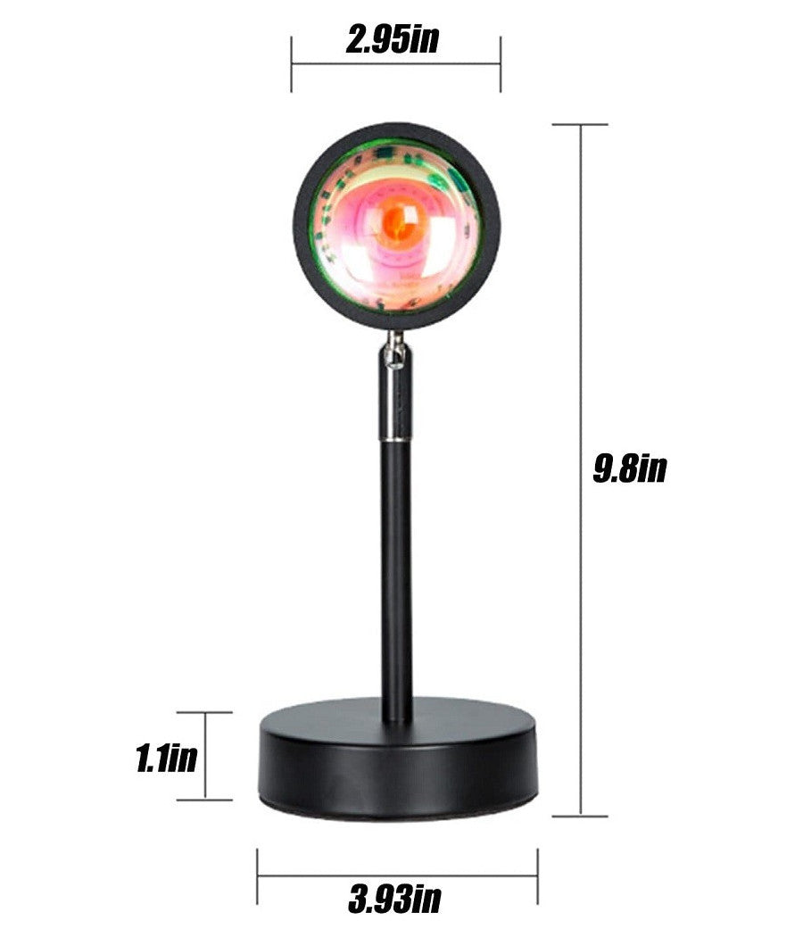 Lampada Da Proiezione Colorata Gbr Proiettore Luce Notturna Led Usb 8 Modalità          