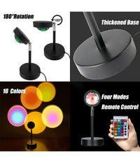 Lampada Da Proiezione Colorata Gbr Proiettore Luce Notturna Led Usb 8 Modalità          