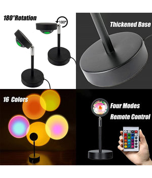 Lampada Da Proiezione Colorata Gbr Proiettore Luce Notturna Led Usb 8 Modalità          