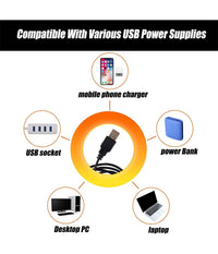 Lampada Da Proiezione Colorata Gbr Proiettore Luce Notturna Led Usb 8 Modalità          