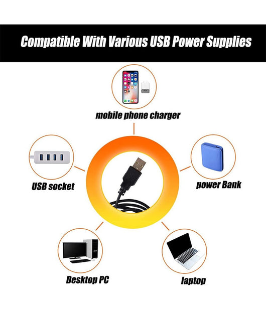 Lampada Da Proiezione Colorata Gbr Proiettore Luce Notturna Led Usb 8 Modalità          