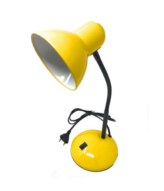 Lampada Da Scrivania Con Braccio Flessibile Luce Lume Tavolo Per Cameretta Color  Giallo       