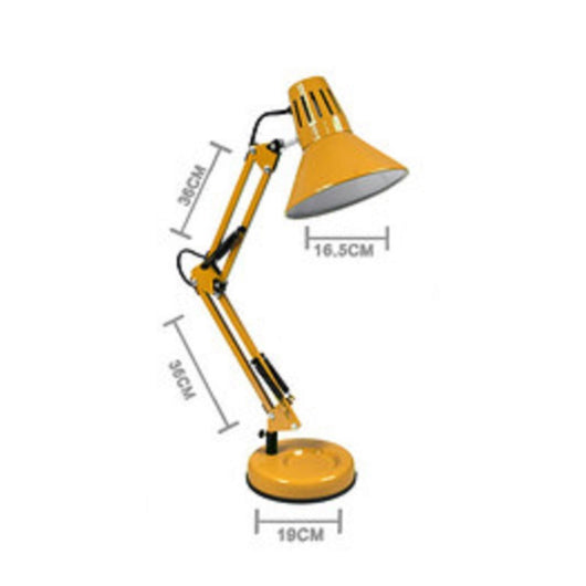 Trade Shop - Lampada Da Scrivania Con Braccio Snodabile Attacco E27 Luce Tavolo Per Ufficio - Giallo