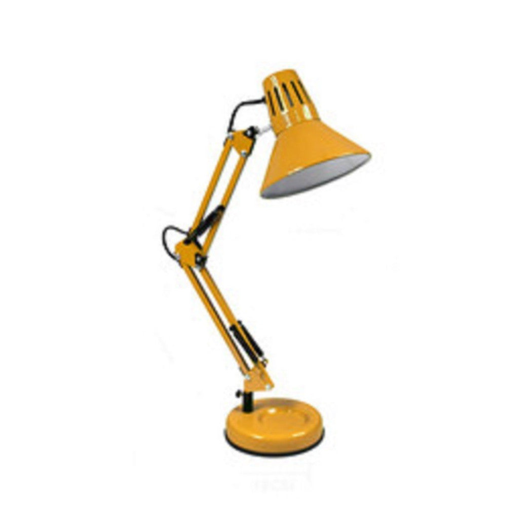 Trade Shop - Lampada Da Scrivania Con Braccio Snodabile Attacco E27 Luce Tavolo Per Ufficio - Giallo