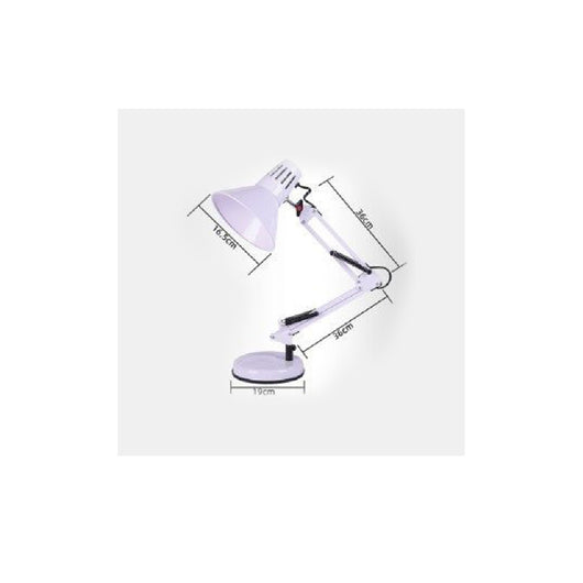 Trade Shop - Lampada Da Scrivania Con Braccio Snodabile Attacco E27 Luce Tavolo Per Ufficio - Bianco