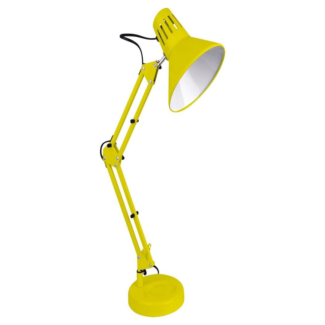 Trade Shop - Lampada Da Scrivania Con Braccio Snodabile Attacco E27 Luce Tavolo Per Ufficio - Giallo