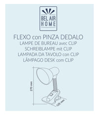 Lampada Da Scrivania Lampada Tavolo Con Pinza Orientabile Snodabile E27         