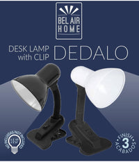 Lampada Da Scrivania Lampada Tavolo Con Pinza Orientabile Snodabile E27         