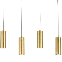 LÚZETE - LAMPADA DA SOFFITTO 4 LUCI FOGLIA ORO GU10 ADARA