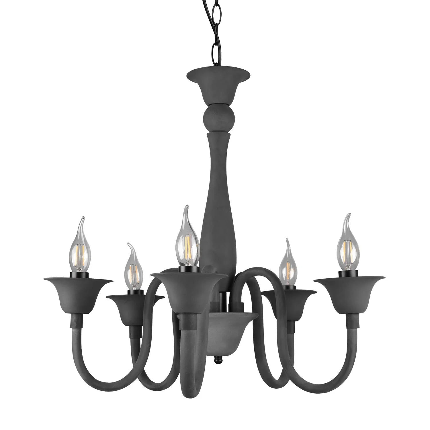 LÚZETE - LAMPADA DA SOFFITTO 5 LUCI ANTRACITE CAMILA