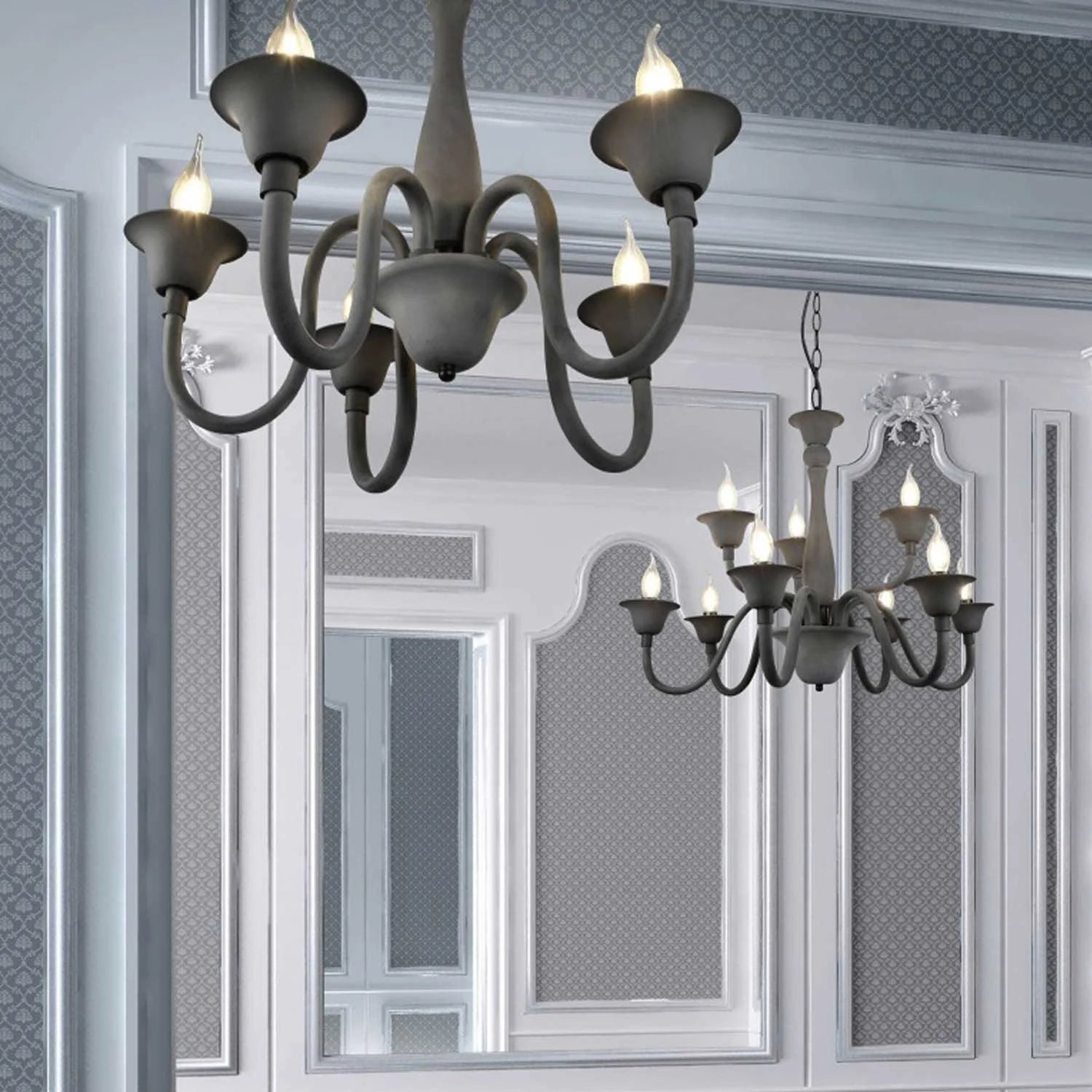 LÚZETE - LAMPADA DA SOFFITTO 5 LUCI ANTRACITE CAMILA