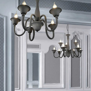 LÚZETE - LAMPADA DA SOFFITTO 5 LUCI ANTRACITE CAMILA