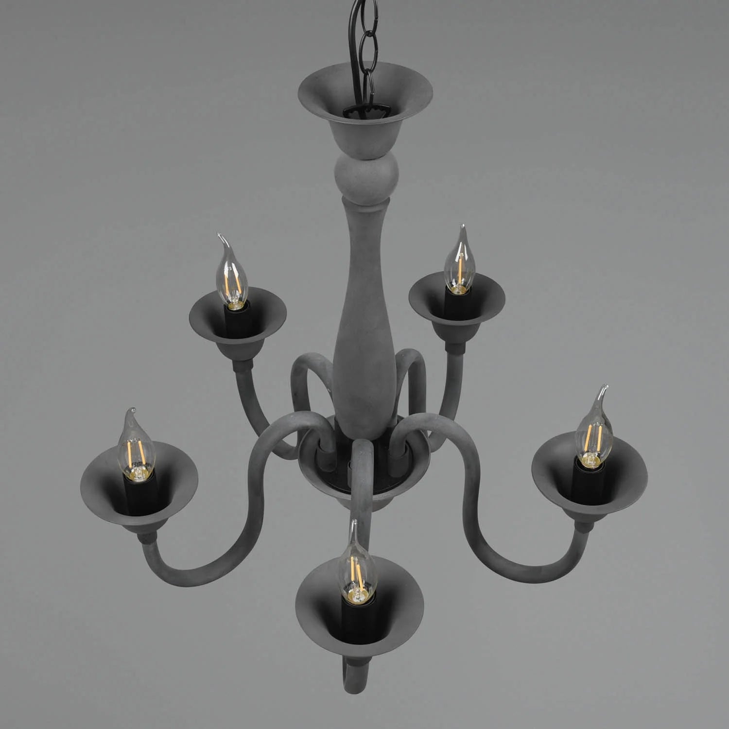 LÚZETE - LAMPADA DA SOFFITTO 5 LUCI ANTRACITE CAMILA