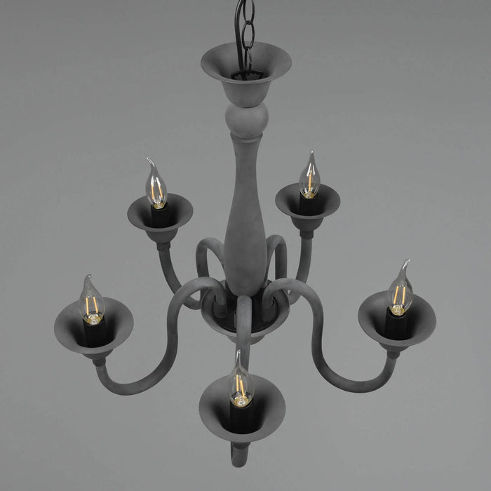 LÚZETE - LAMPADA DA SOFFITTO 5 LUCI ANTRACITE CAMILA