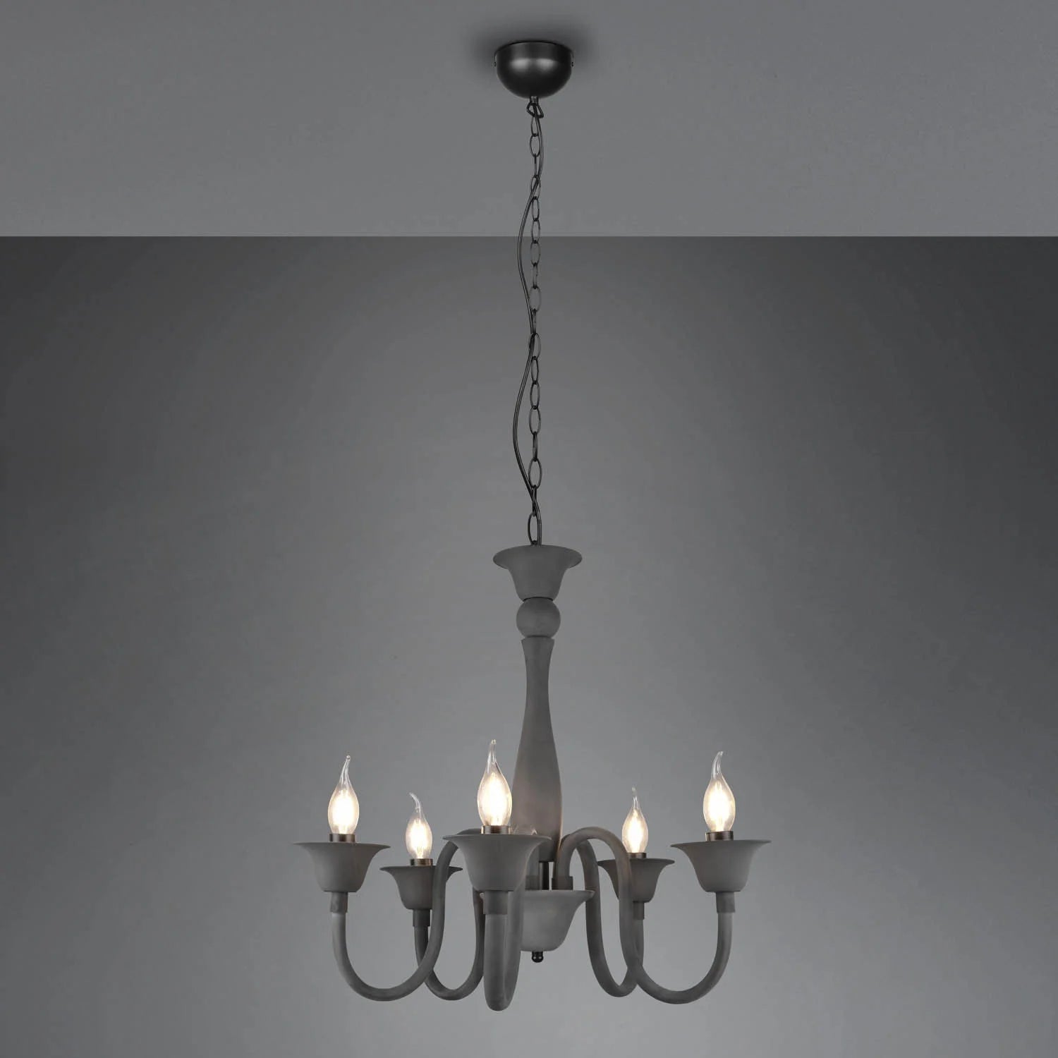 LÚZETE - LAMPADA DA SOFFITTO 5 LUCI ANTRACITE CAMILA