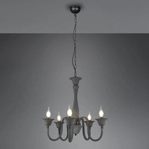 LÚZETE - LAMPADA DA SOFFITTO 5 LUCI ANTRACITE CAMILA