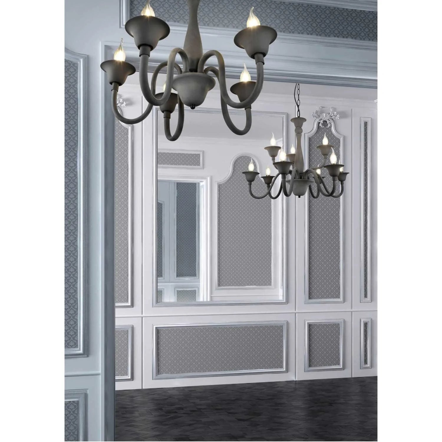 LÚZETE - LAMPADA DA SOFFITTO 5 LUCI ANTRACITE CAMILA