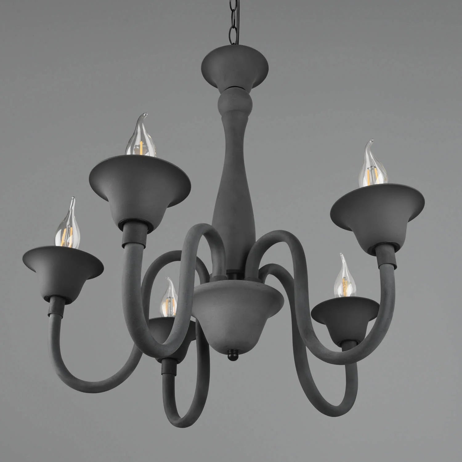 LÚZETE - LAMPADA DA SOFFITTO 5 LUCI ANTRACITE CAMILA