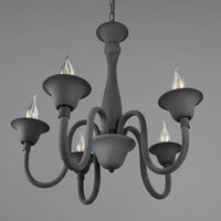 LÚZETE - LAMPADA DA SOFFITTO 5 LUCI ANTRACITE CAMILA