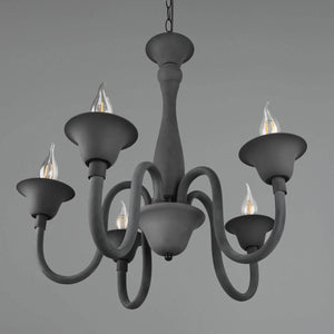 LÚZETE - LAMPADA DA SOFFITTO 5 LUCI ANTRACITE CAMILA