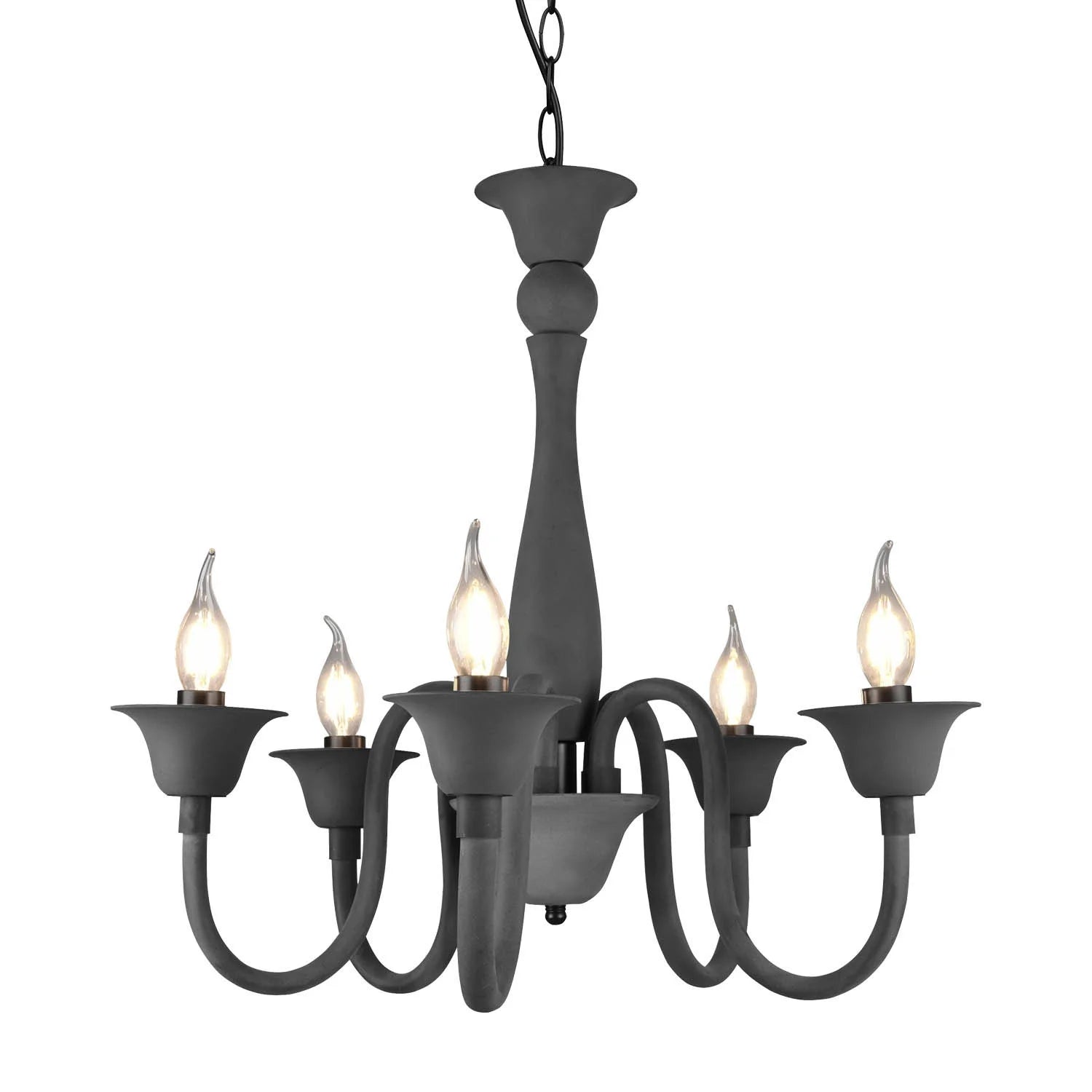 LÚZETE - LAMPADA DA SOFFITTO 5 LUCI ANTRACITE CAMILA