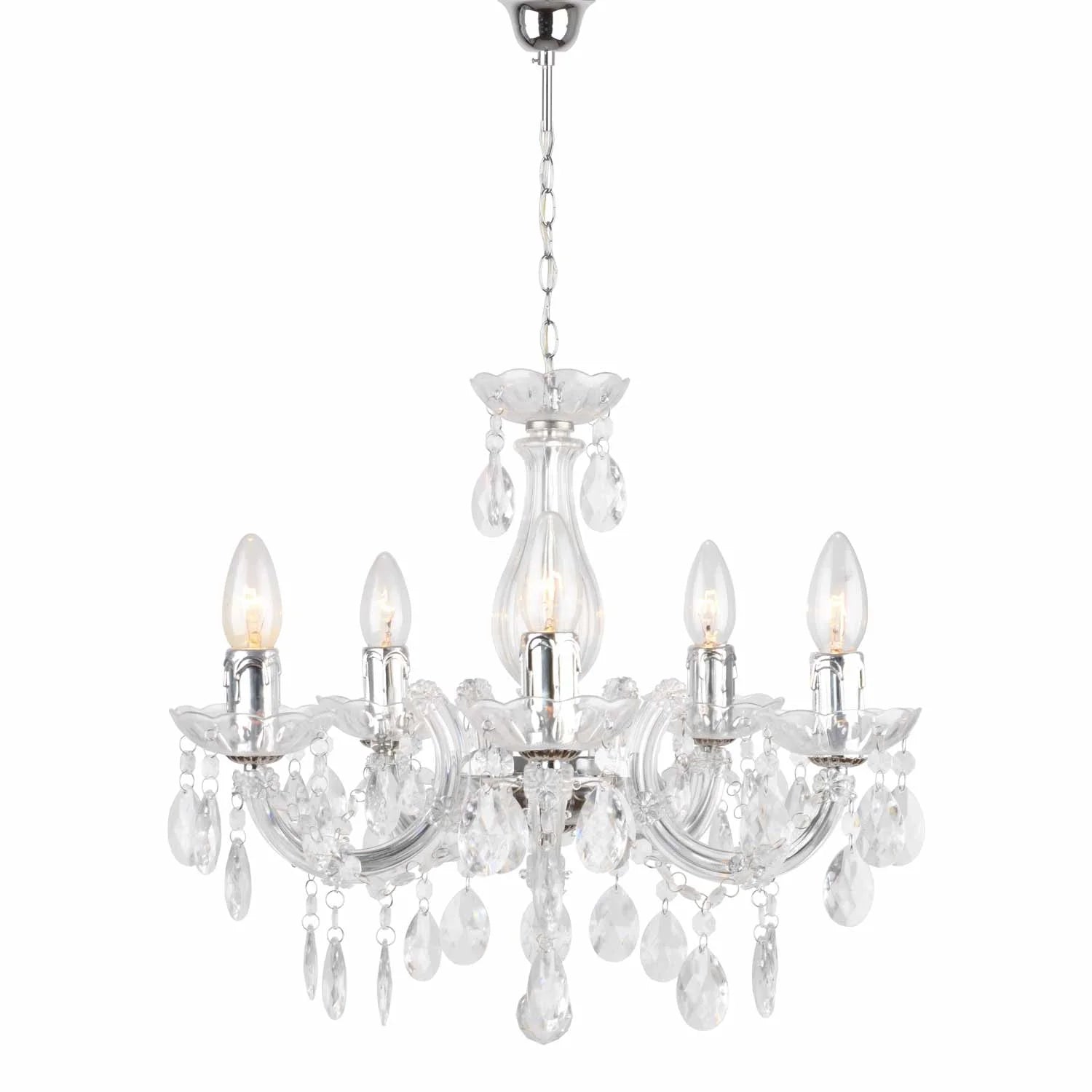 LÚZETE - LAMPADA DA SOFFITTO 5 LUCI NICOLA TRASPARENTE