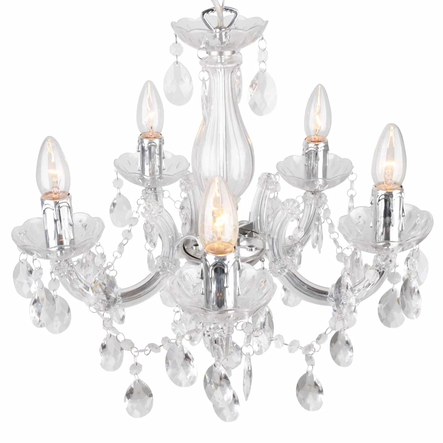 LÚZETE - LAMPADA DA SOFFITTO 5 LUCI NICOLA TRASPARENTE