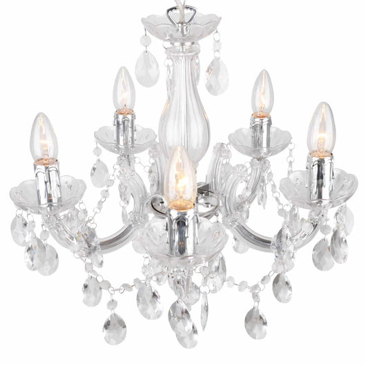 LÚZETE - LAMPADA DA SOFFITTO 5 LUCI NICOLA TRASPARENTE